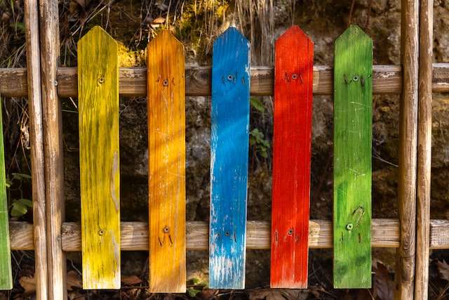colourful wooden fences