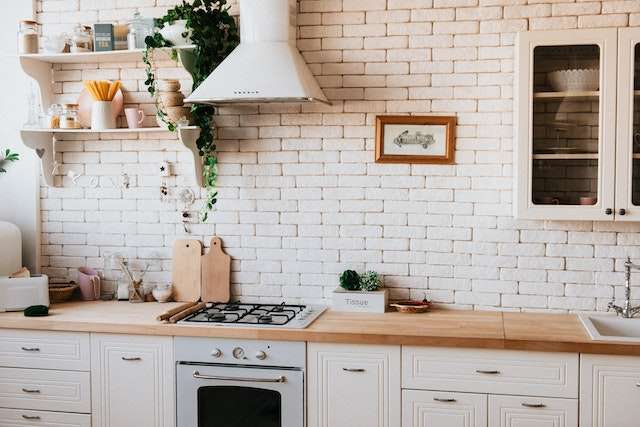 Chopping Boards Near Oven Under Hood