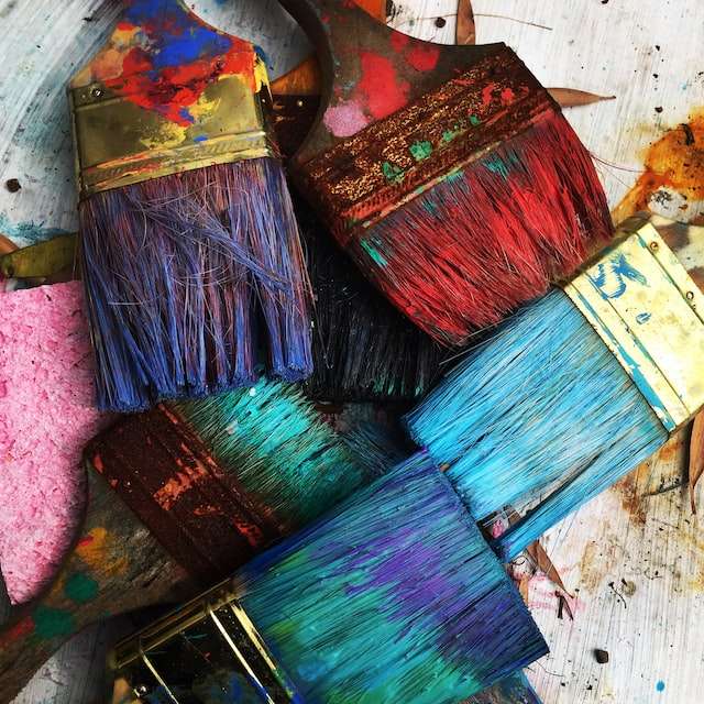 assorted colour paintbrushes photo