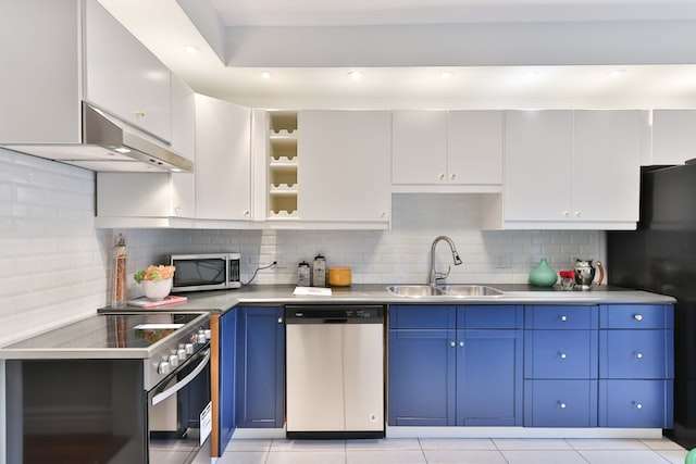 an eclectic kitchen inside a modern apartment